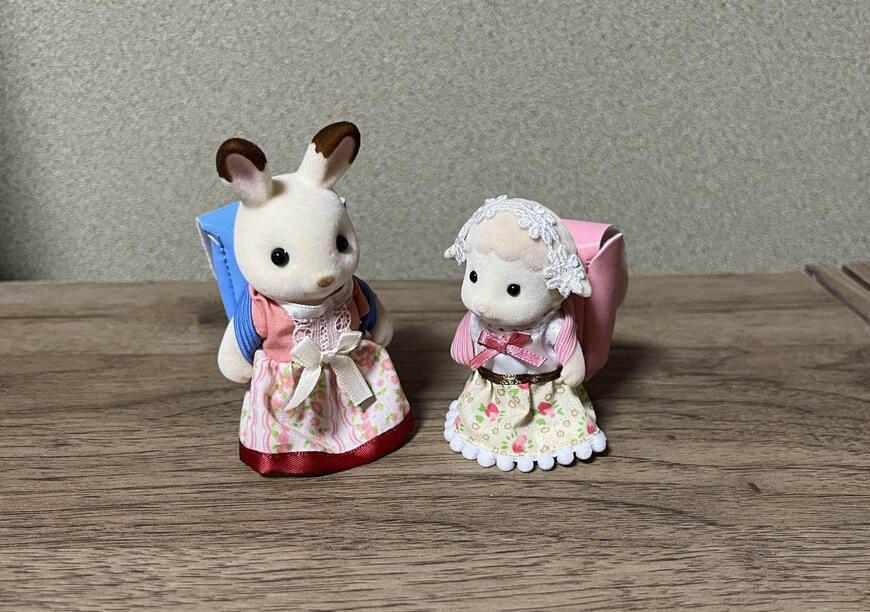 セリア、ぬい用ランドセル ぬい活の写真