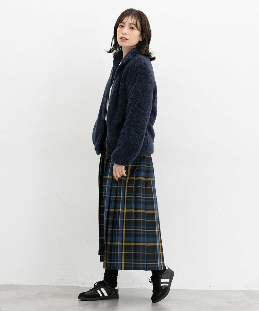 ハニーズ公式 ボアスタンドジップカーデ