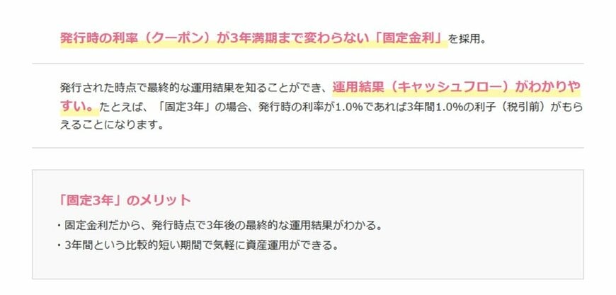 「固定3年」の特徴