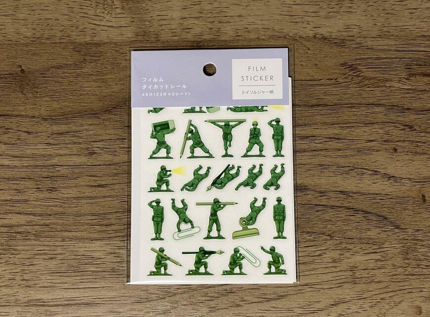 セリア、フィルムダイカットシール トイソルジャー柄 46片商品画像