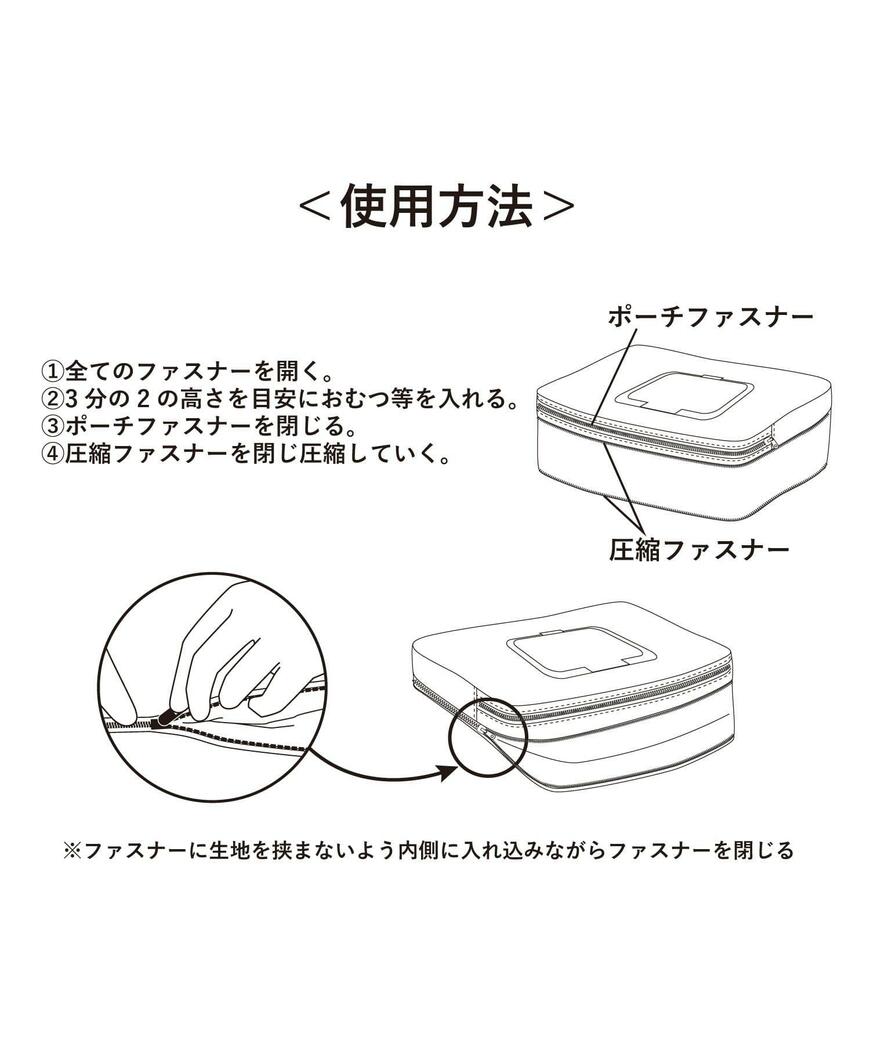3COINS 圧縮おむつポーチ、KIDSおでかけ
