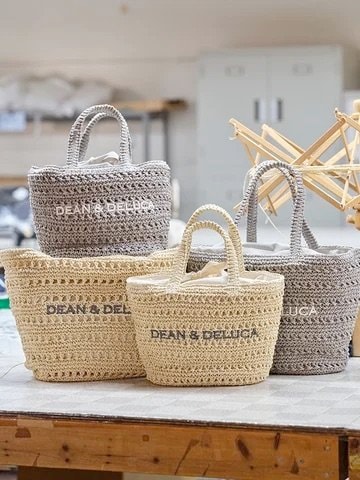 DEAN & DELUCA BEAMS COUTUREクロッシェバスDEAN & DELUCA BEAMS COUTUREクロッシェバスケットバッグ