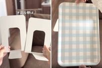 【100均DIY】ダイソーの〈ブックエンド〉で...→ソファでくつろぐ時に便利な〈ミニサイドテーブル〉が作れる！