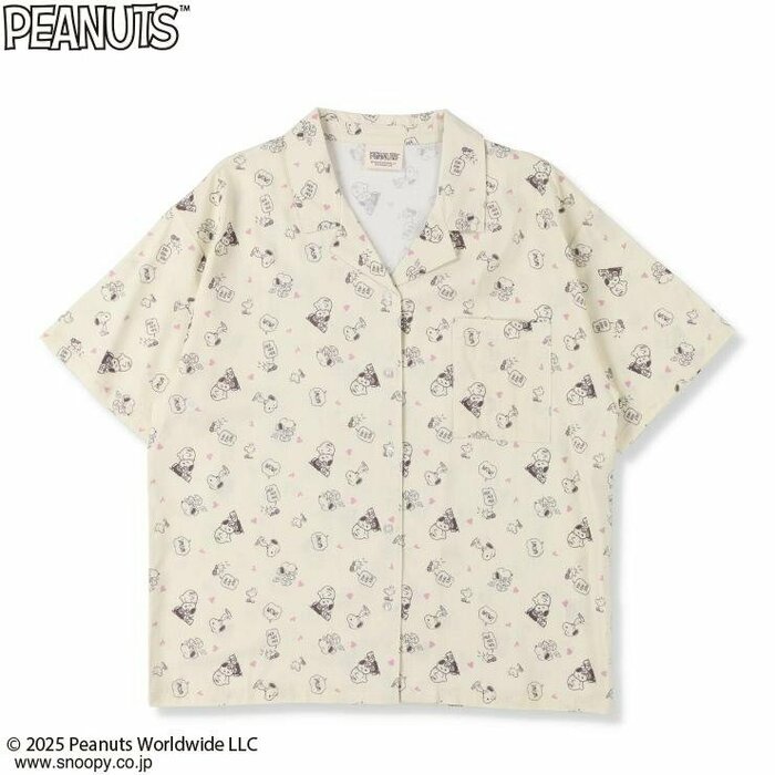 しまむら「スヌーピーレディースシャツ(ハグ)」