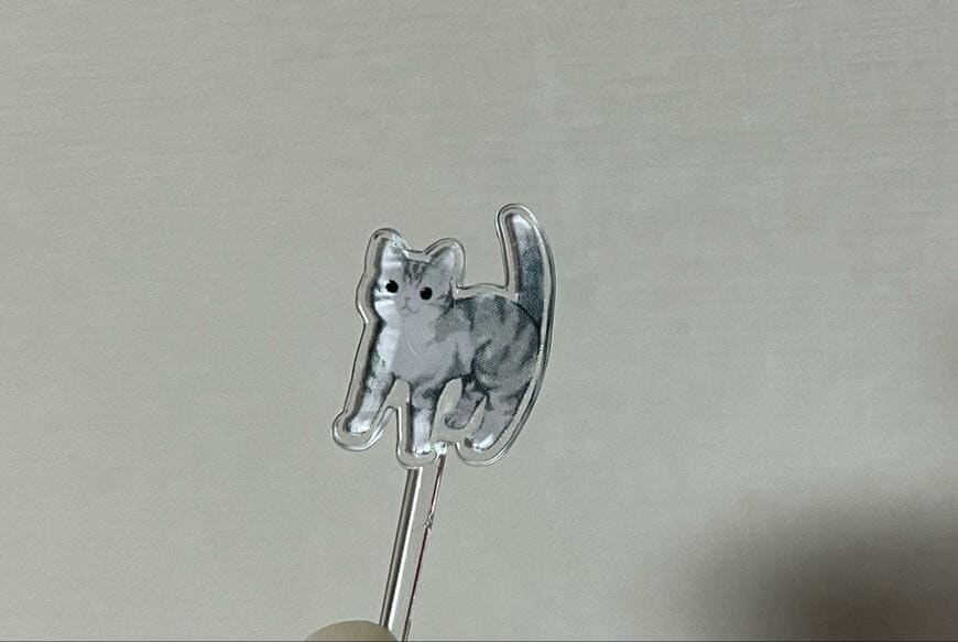 セリア、アクスタ風ピックス 猫 8P 商品画像