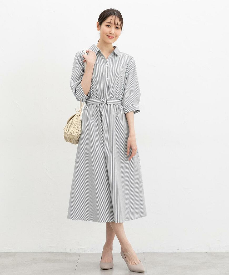 ハニーズ公式オンラインストア 6分袖シャツワンピース画像