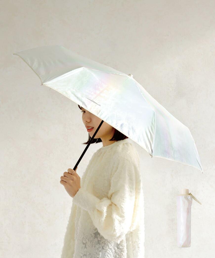 3COINS、パール風加工折りたたみ傘商品画像