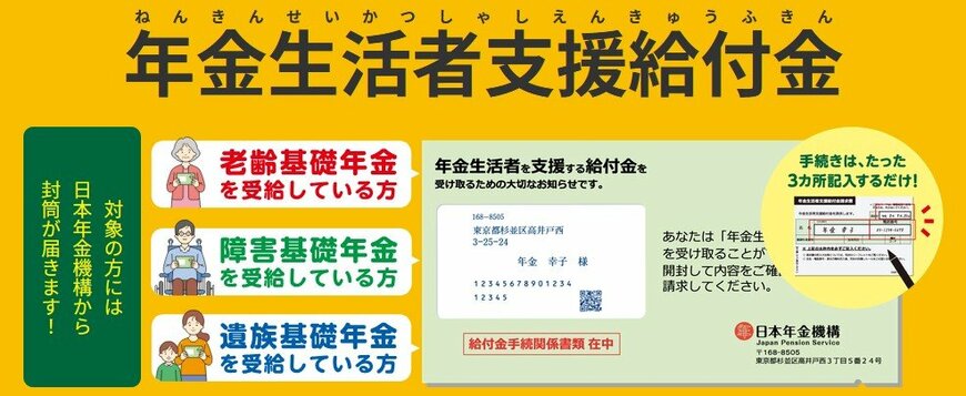 年金生活者支援給付金請求書