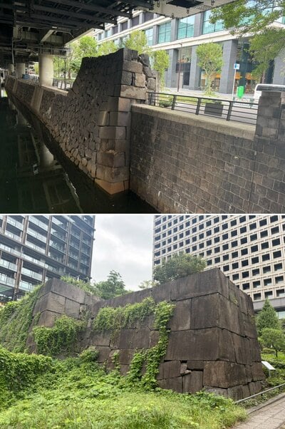 「一橋門跡（竹橋駅付近）」と「赤坂門跡（赤坂見附駅、永田町駅付近）」