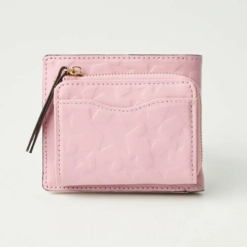 AROMA イタリアンレザースター ミニ2つ折り外ファスナー小銭入れ 札入れ