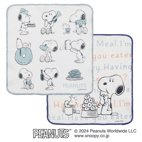 ディッシュクロス 2枚セット ブルー(スヌーピー yumyum)