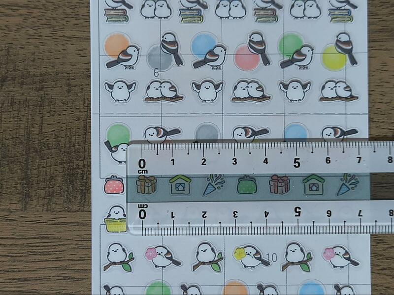 セリア、スケジュールシール ゆるシマエナガ筆者撮影写真