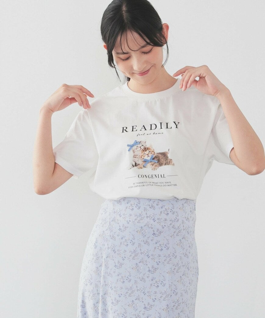 出所：ハニーズ公式　ネコプリントＴシャツ