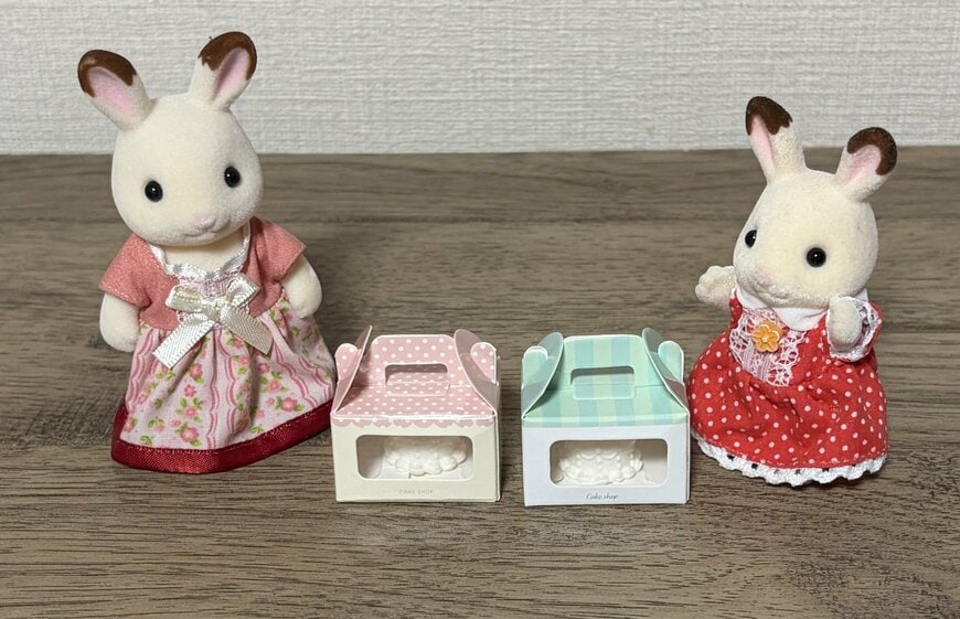 セリア、9599 ぬい用 ケーキ＆持ち帰りボックス セット商品画像