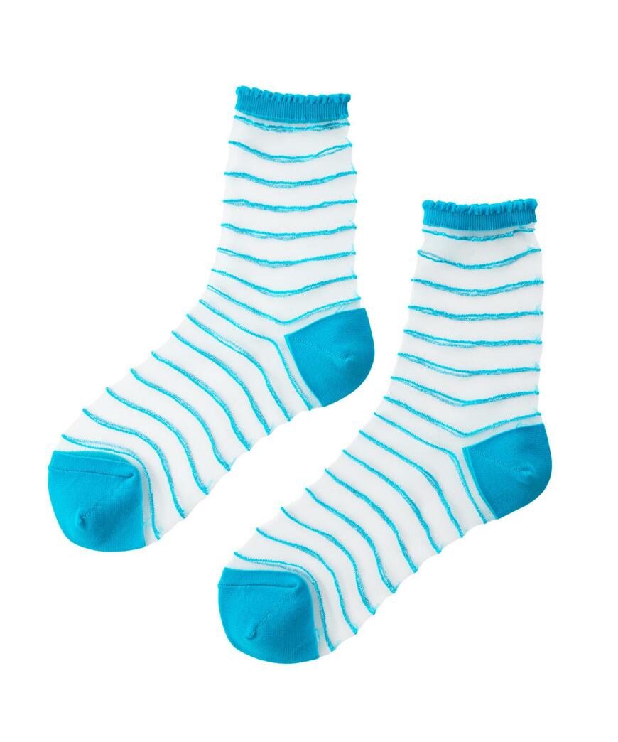 ラメボーダーシアーソックス