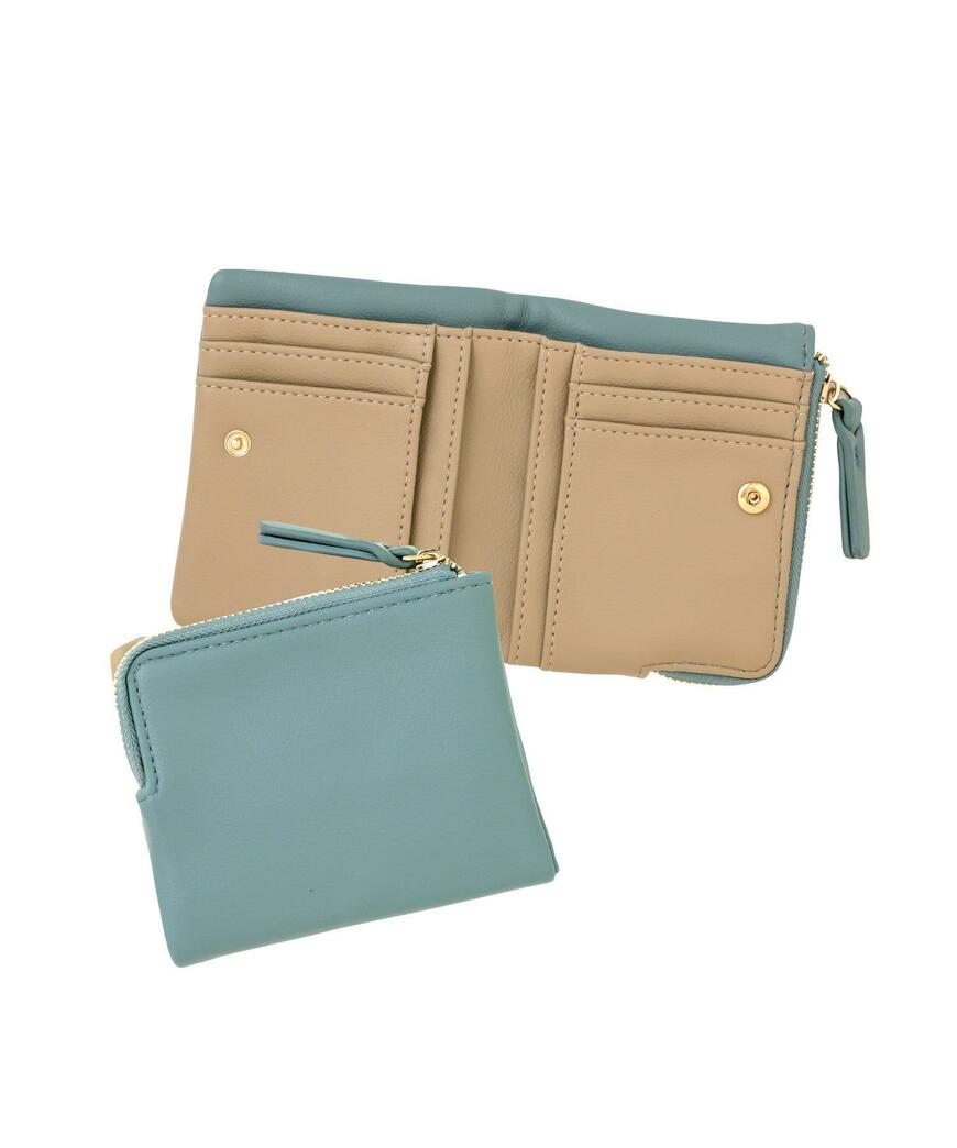 3COINS バイカラー二つ折りウォレット