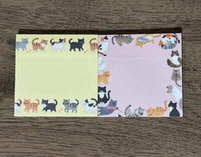 セリア、付箋 猫いっぱい商品画像