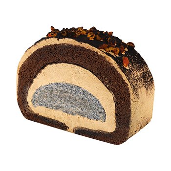 黒ゴマプリンを巻き込んだ「ブラックロールケーキ」