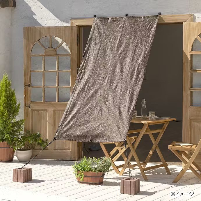 日よけサンセイルシェード ブラウン 