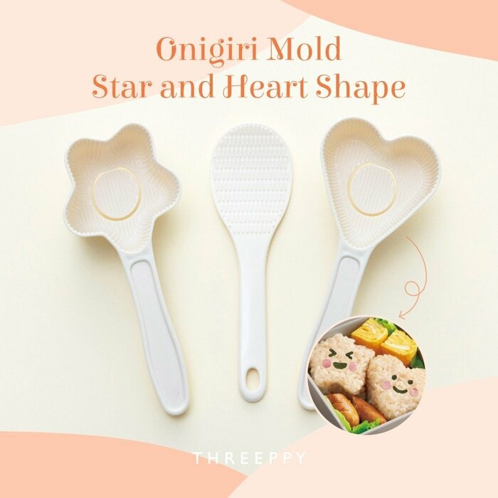 2種類のおにぎり器に「ミニしゃもじ」まで付いた豪華3点セット