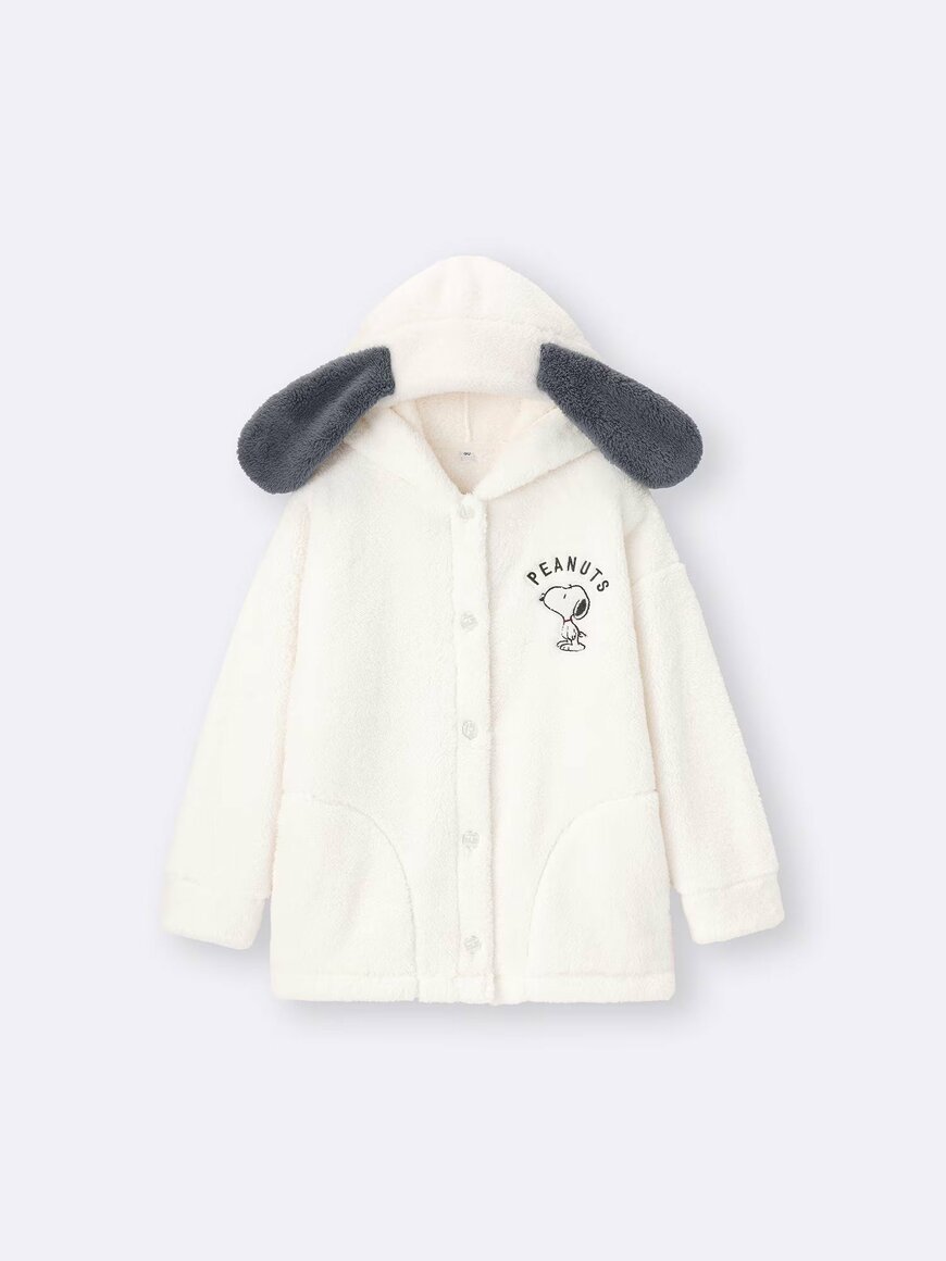 出所：GU公式　マシュマロフィールパーカ Peanuts　OFF WHITE