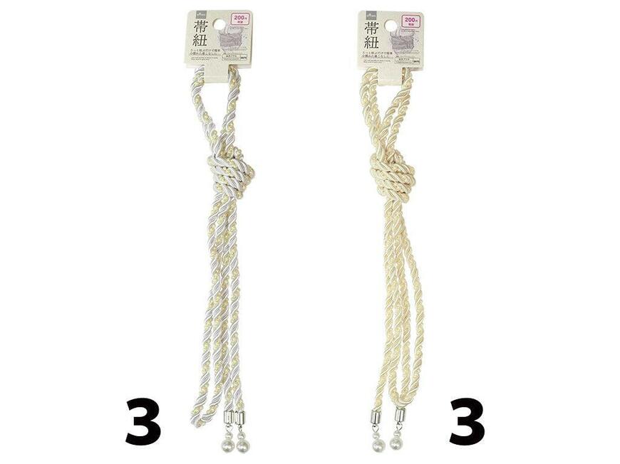 ダイソー、帯紐（フェイクパールミックス）画像