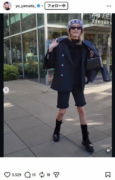 山田優のInstagram投稿