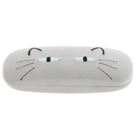 出所：ニトリ公式　【デコホーム商品】メガネケース(デコネコ24 グレー)