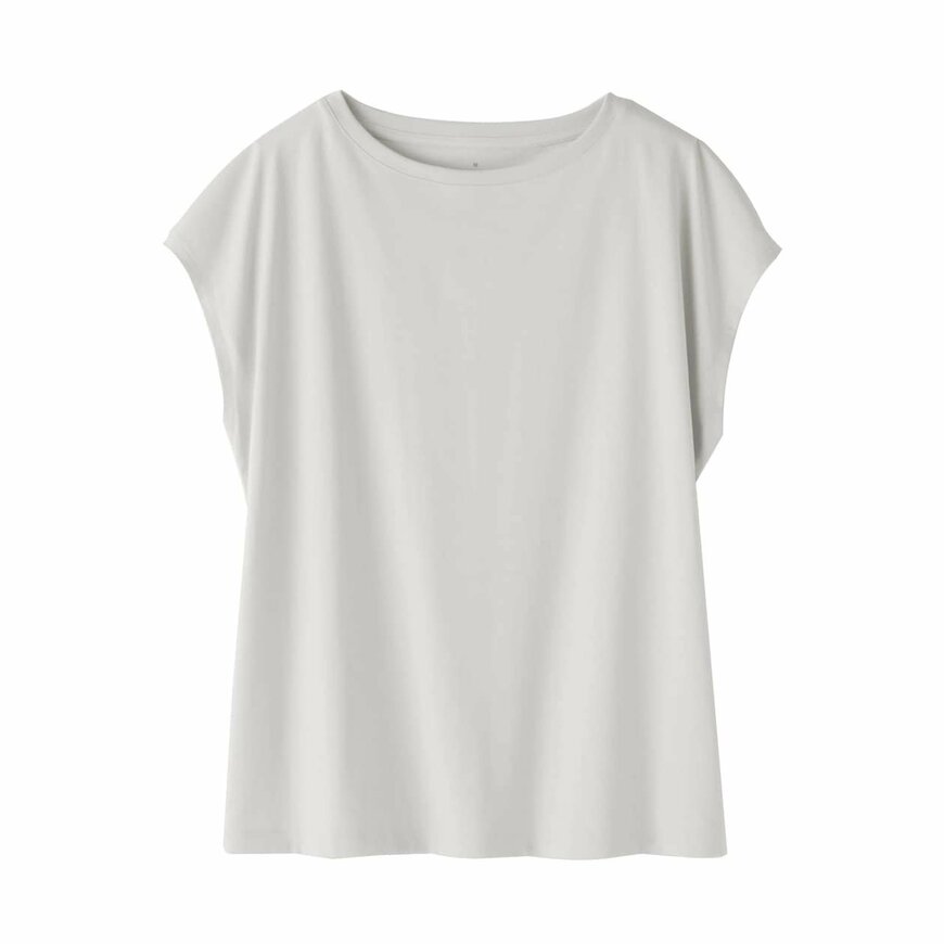 出所:無印良品公式 婦人 天竺編みフレンチスリーブTシャツ