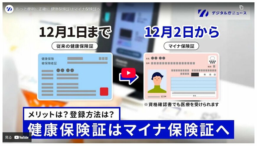 健康保険証はマイナ保険証へ
