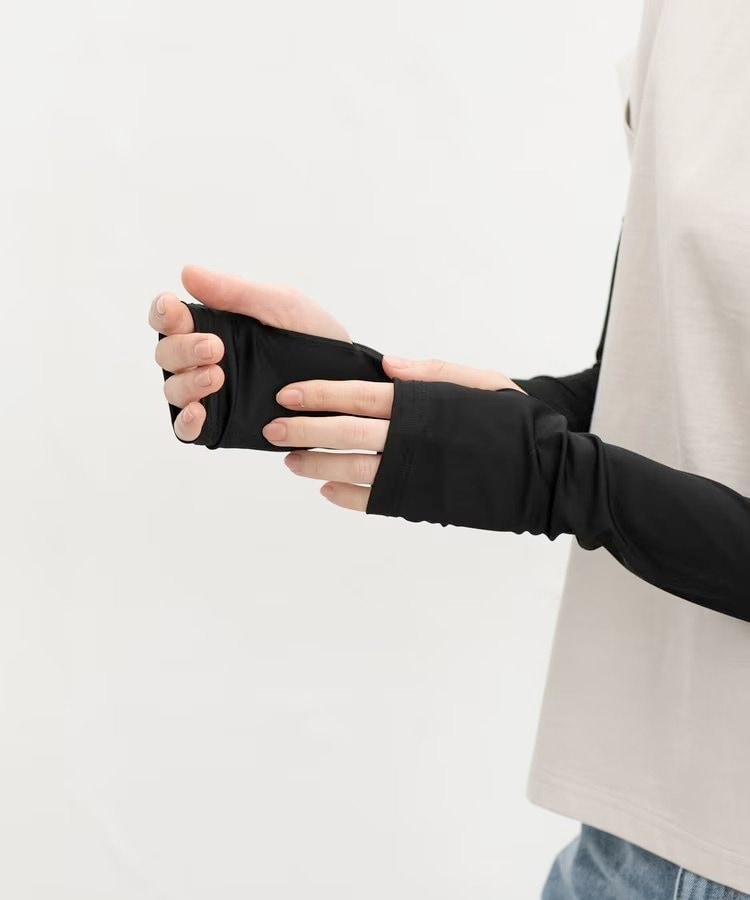 ハニーズ公式　遮熱アームカバー60cm丈