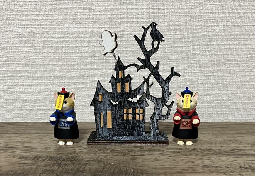 セリア、ウッドハロウィンハウススタンド画像