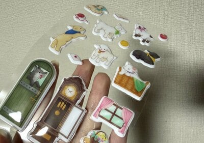セリア、ステッカーぷくぷく童話風B商品画像