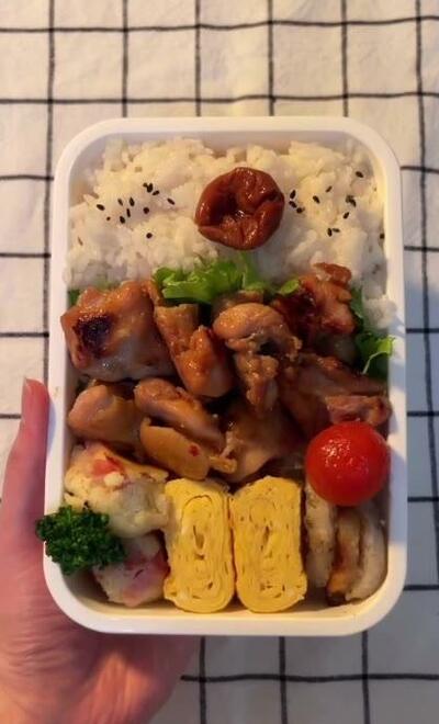 完成した「夫に送る節約弁当」