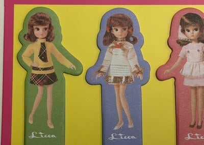 ダイソー、めじるし付箋　60P　リカちゃんの筆者撮影写真