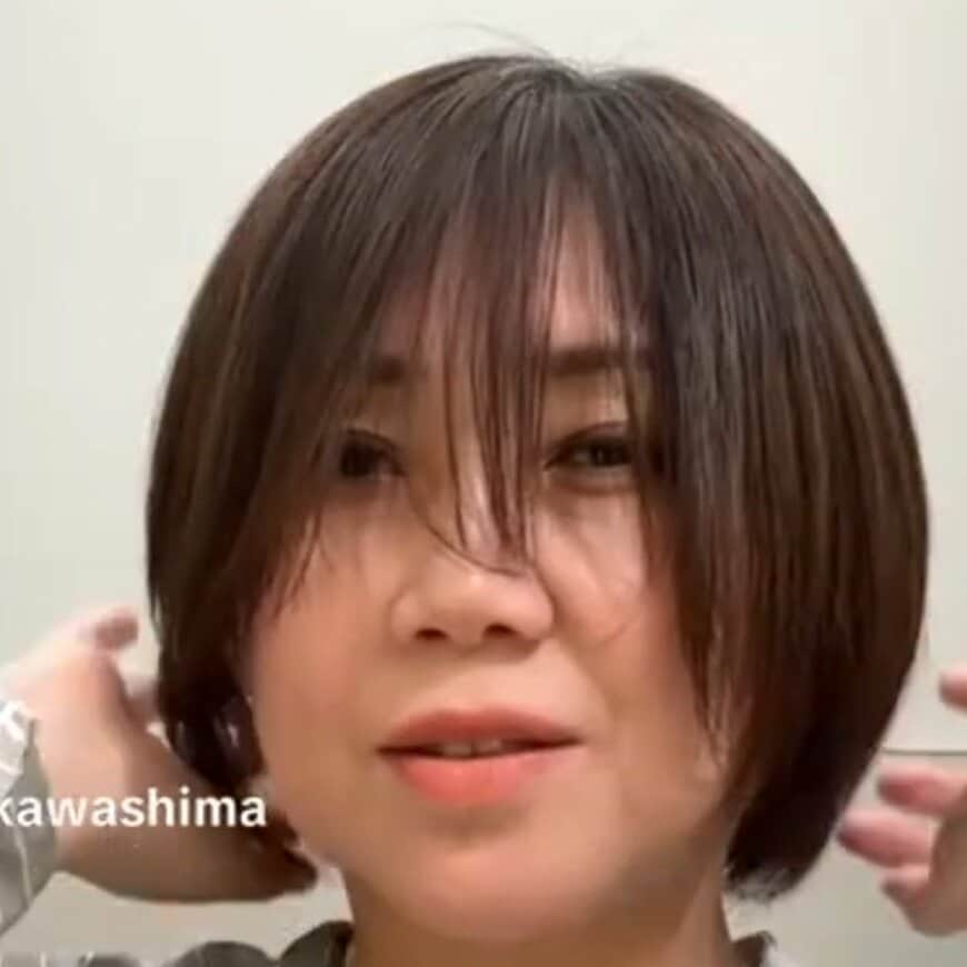 【変身】「ぐっとショートに」髪をもっと短くしたいと希望する女性　前髪ありのショートヘアでより素敵に！