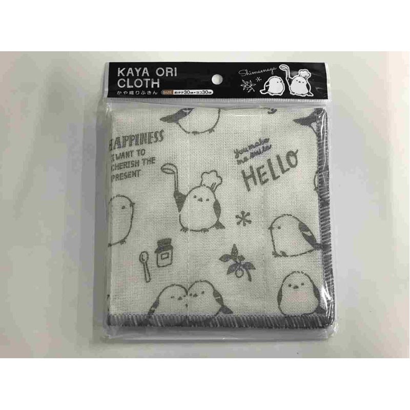 出所：キャンドゥ公式　かや織りふきん　シマエナガ