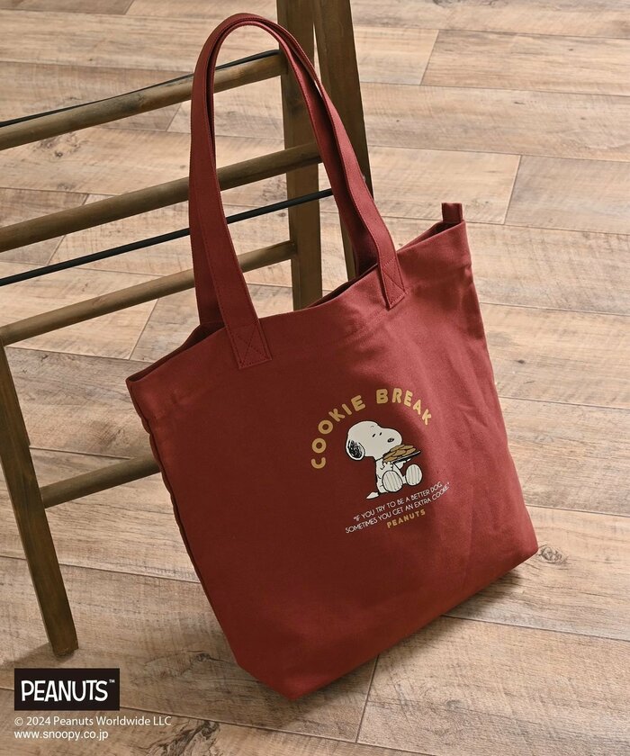 スヌーピー/トート ボルドー