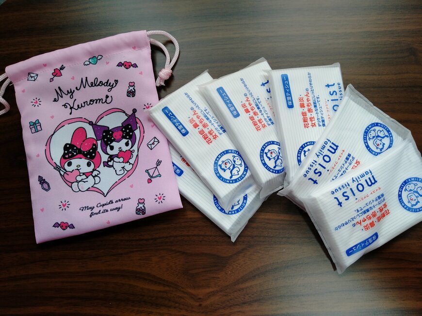 筆者撮影（セリア、ミニ巾着M/M）