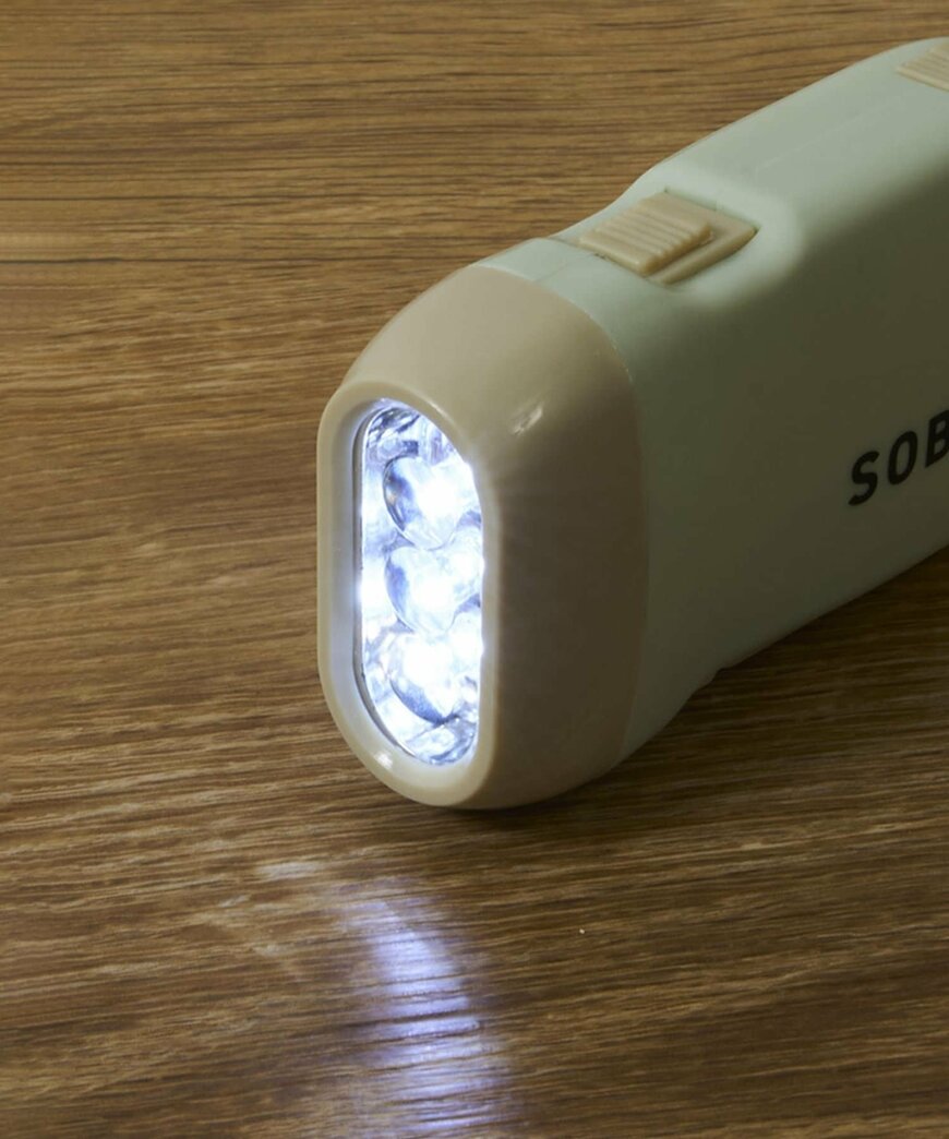 出所：3COINS パルグループ公式ファッション通販サイト 【SOBANI】プッシュ式発電ライト