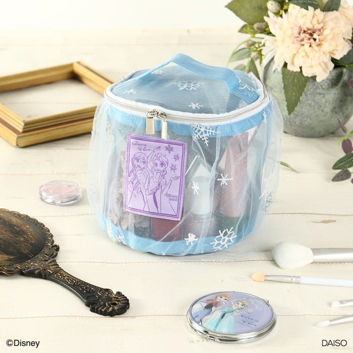 出所：ダイソー公式　チュールレースミニバニティポーチ、ＢＬ（アナと雪の女王）