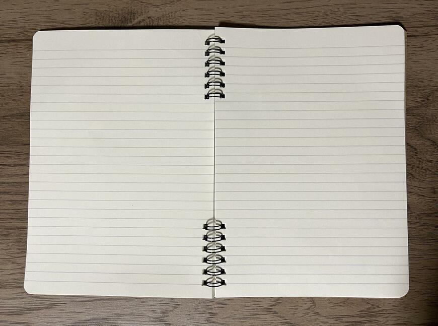 キャンドゥ、A5縦Wリングノート A罫 50枚 クラシック