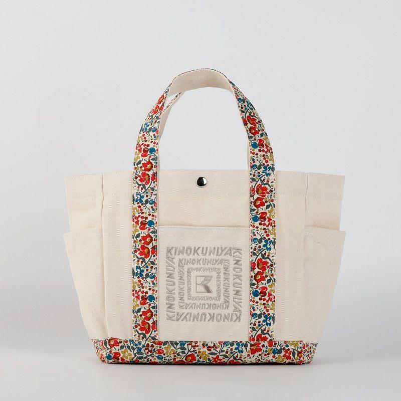 紀ノ国屋　リバティプリント　コットントート　ナチュラル　Coward