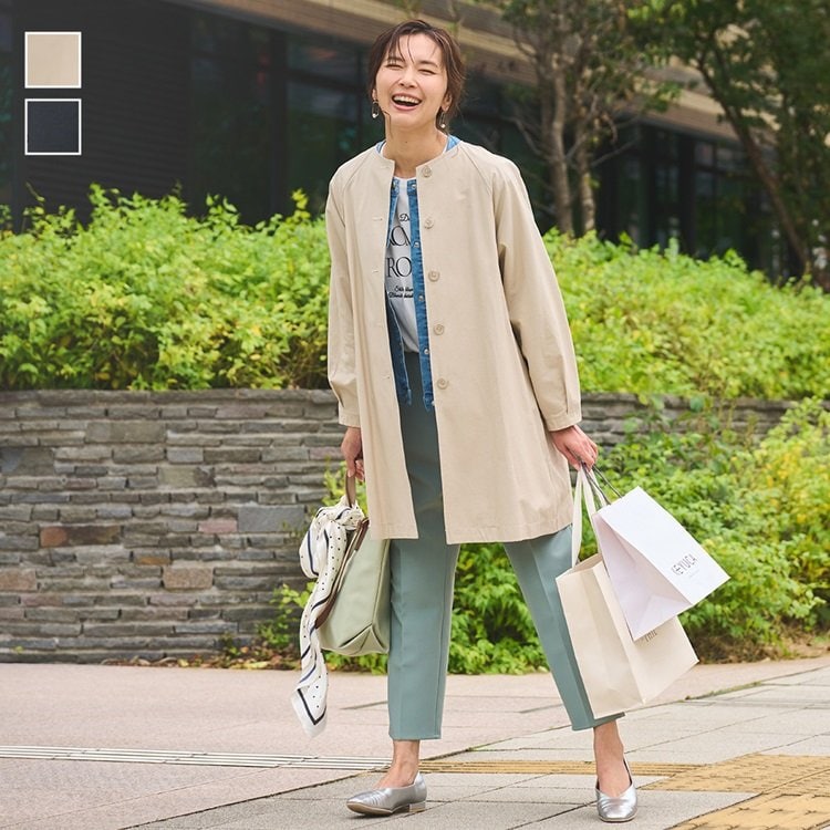 KEYUCA（ケユカ）公式通販サイト　【すごナノ撥水】ノーカラーハーフコートの画像