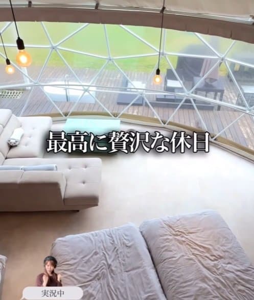 自然の中で癒されるグランピング