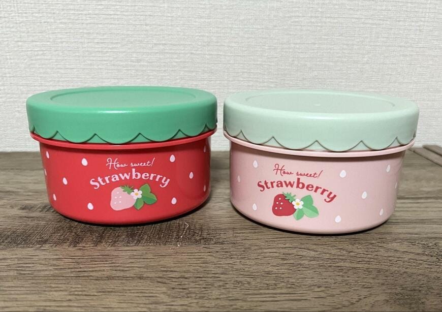 セリア、ランチカップ 330ml いちご