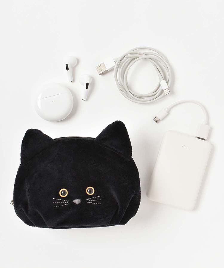 ブルーブルーエ公式　ふんわりキャットポーチ