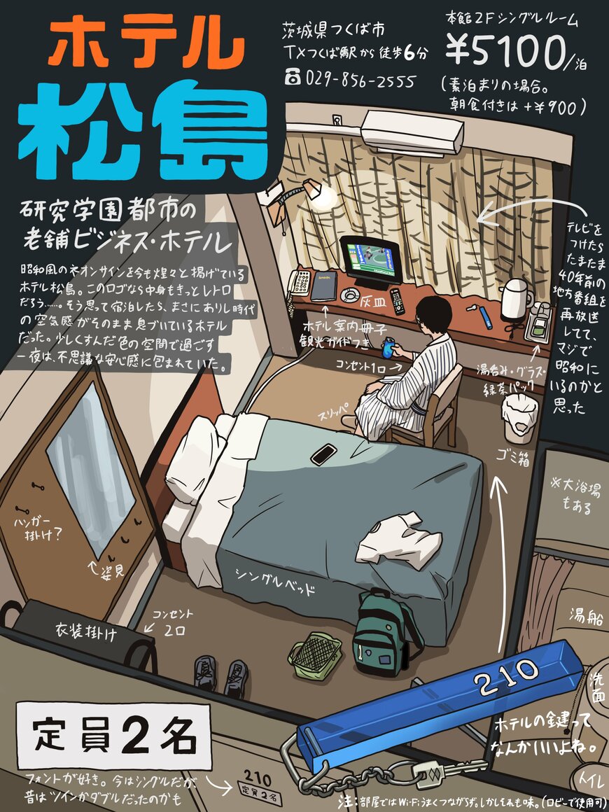 つくば市の「ホテル松島」イラスト紹介