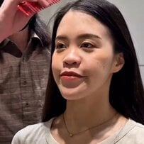 「バッサリしたい」ロングヘアの女性がばっさりカット　パーマでふんわりボブスタイルにチェンジ