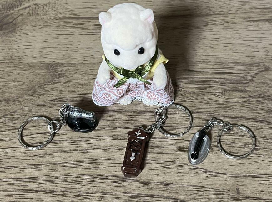 筆者撮影（セリア、昭和レトロキーホルダー）